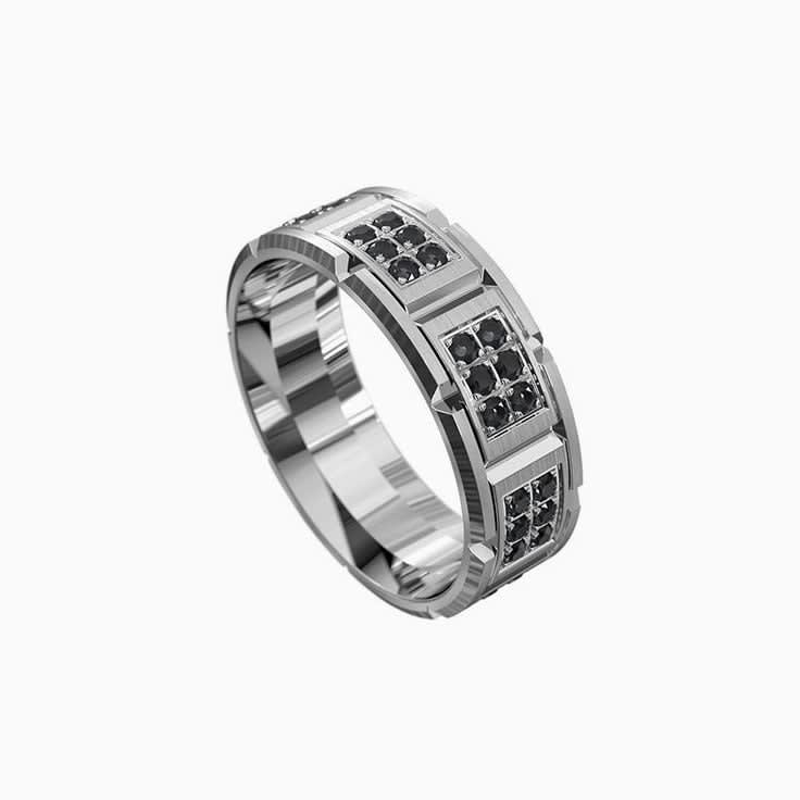 Black diamond mens ring 8000