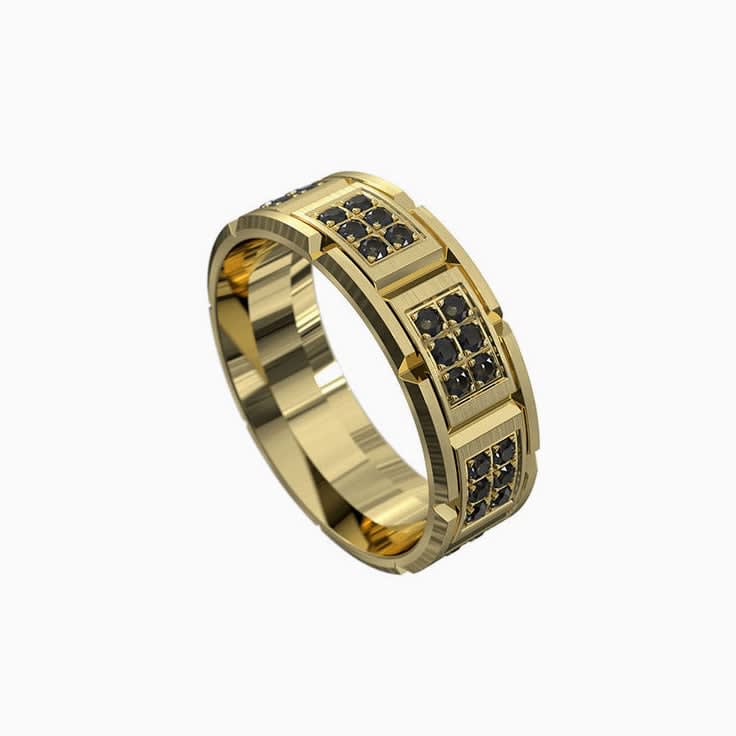 Black diamond mens ring 8000