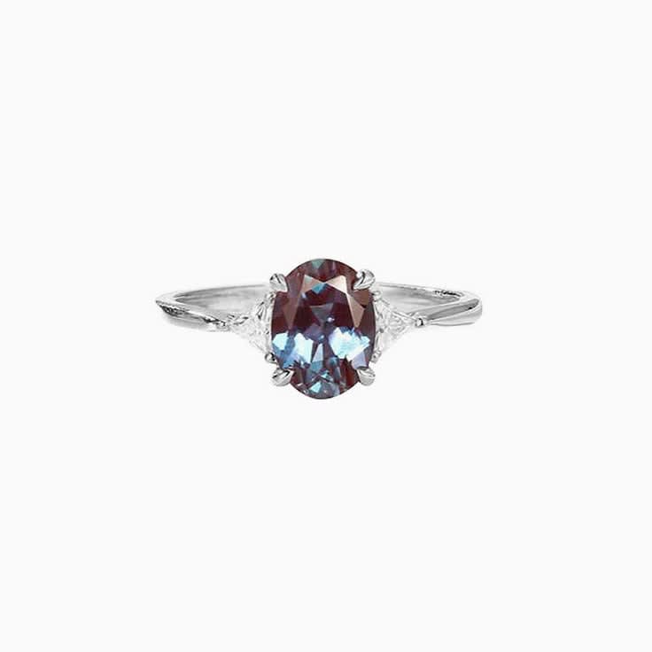 London blue topaz  with lab diamonds