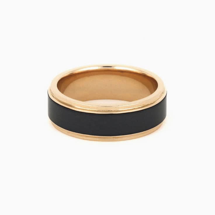 Elysium ring with gold egdes