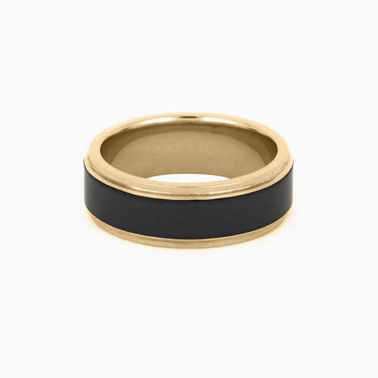 Elysium ring with gold egdes