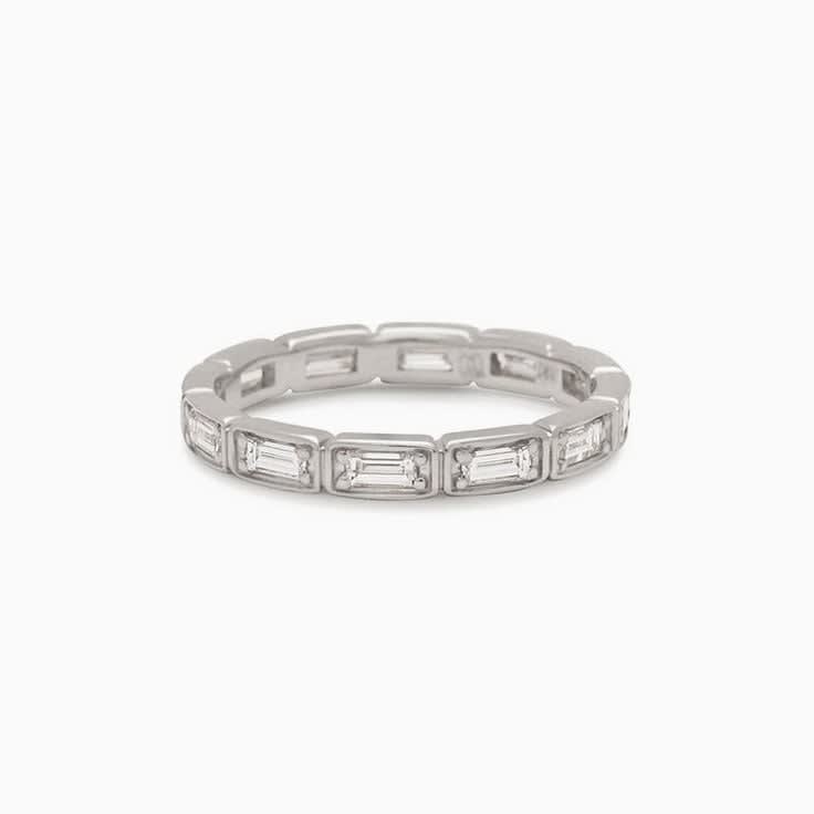 Baguette cut wedding Band