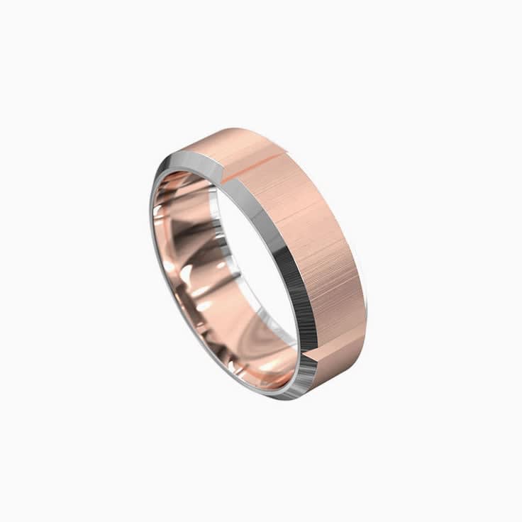 Bevelled edge mens ring 5090