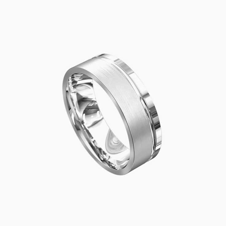 Brushed mens ring 3046