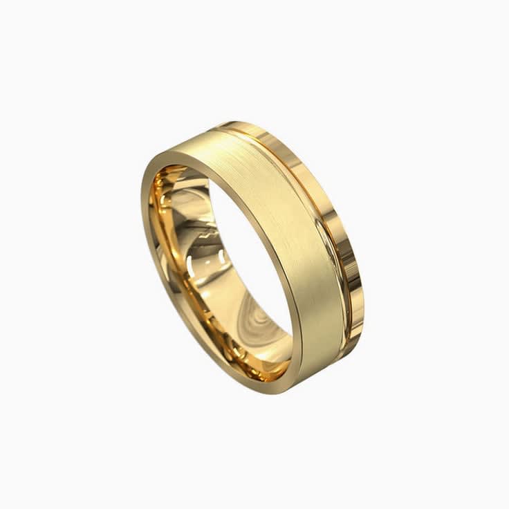 Brushed mens ring 3046
