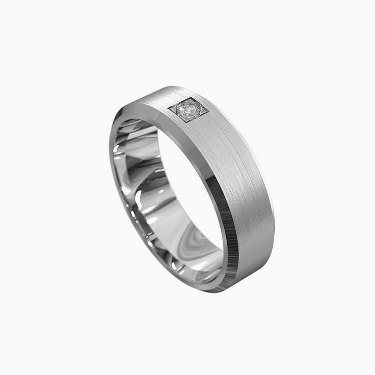 Bevelled wedding ring 7014