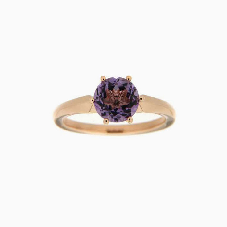 Amethyst on a solitary band