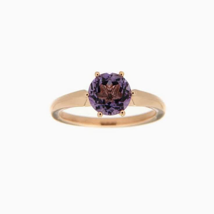 Amethyst on a solitary band