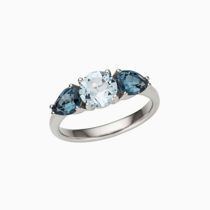 Blue topaz with London blue topaz ring
