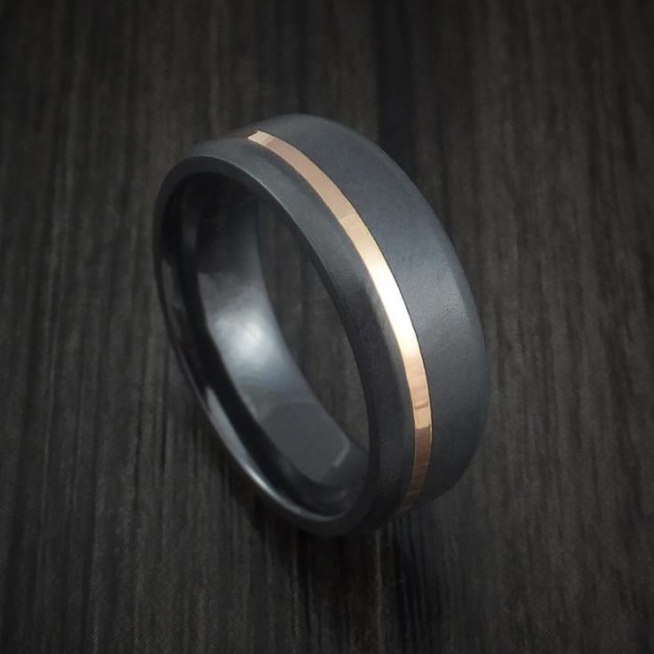 Zirconium and rosegold ring