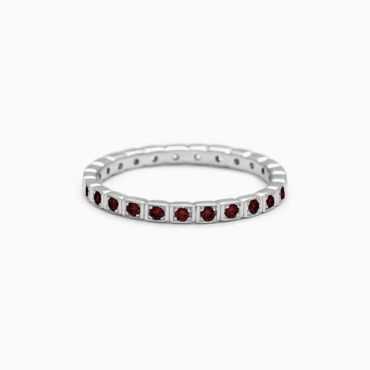 Ruby eternity wedding ring