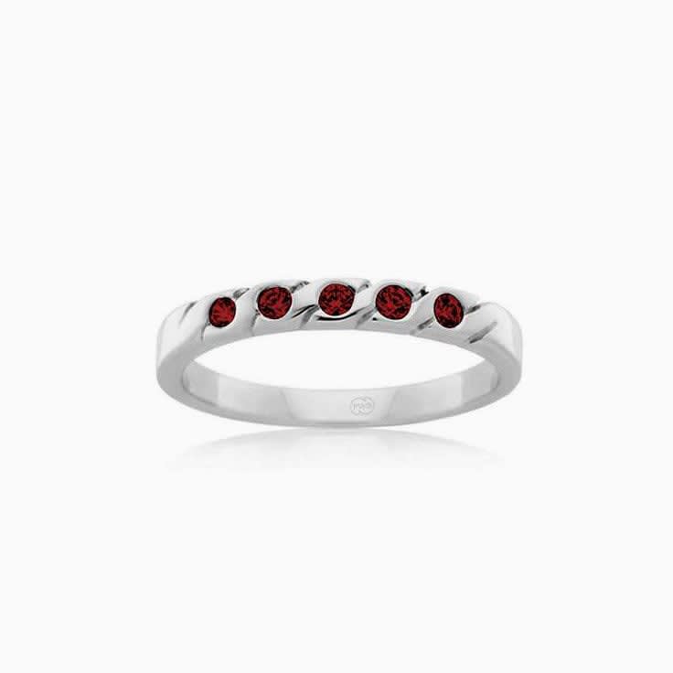 Drop set Ruby ring