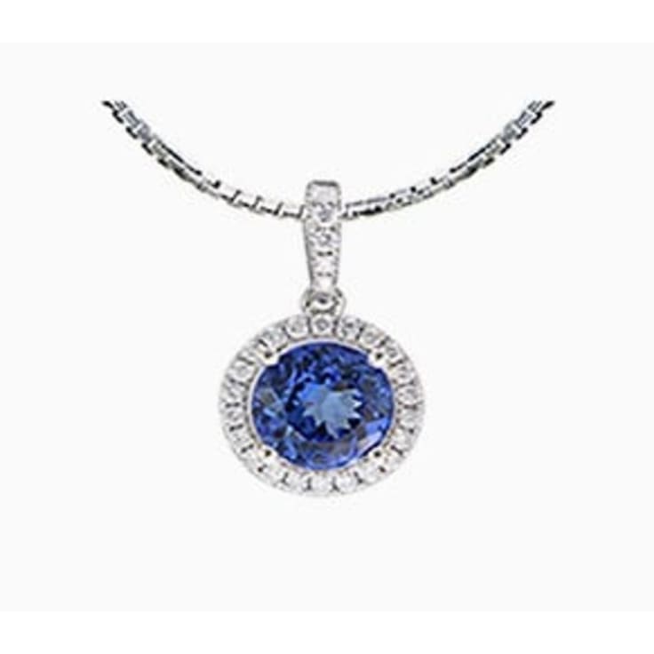 Tanzanite and diamond pendant