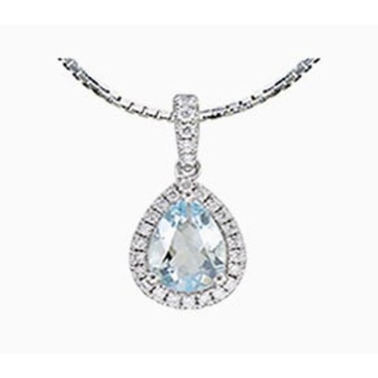 Pear cut Aquamarine pendant
