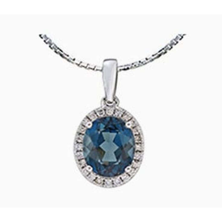 London Blue Topaz and diamond