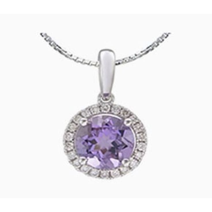 Round Amethyst Pendant