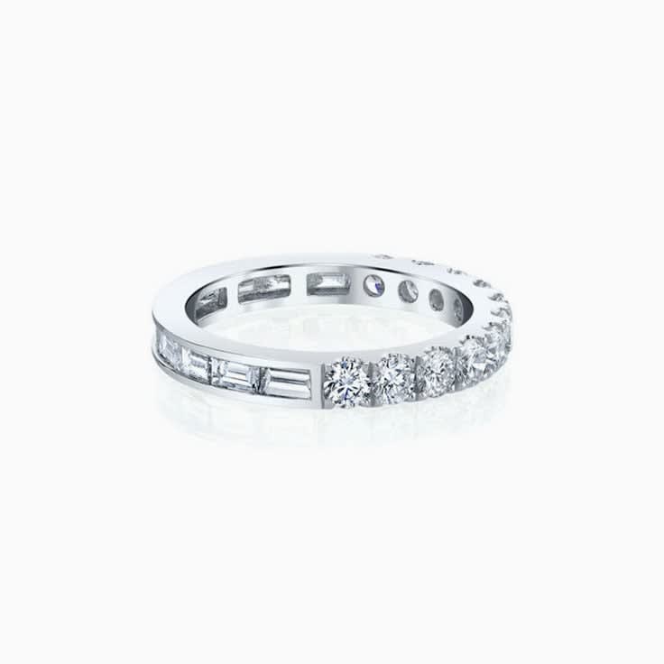 Half Round and baguette ring