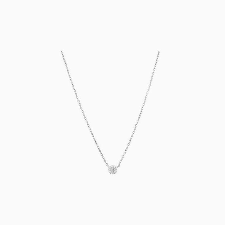 Round Pave diamond necklace