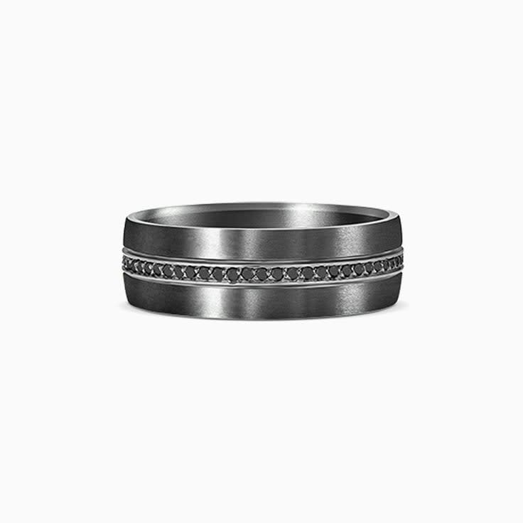 Black Diamond with Tantalum ring