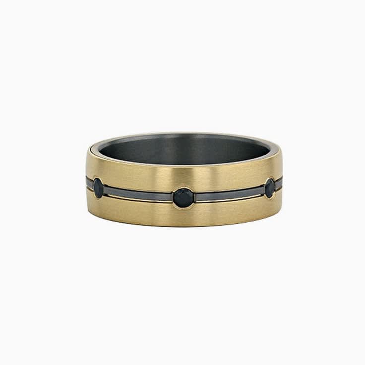 Tantalum Gold Black Diamond 783B00