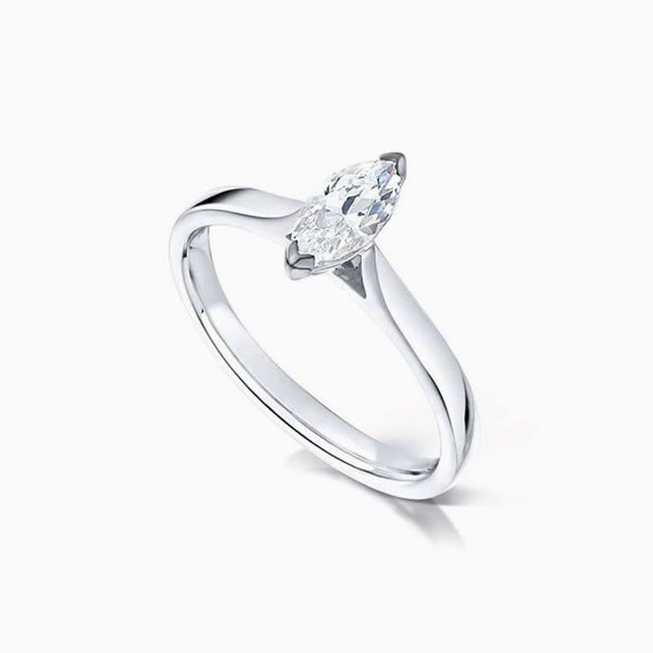 Marquise cut engagement ring