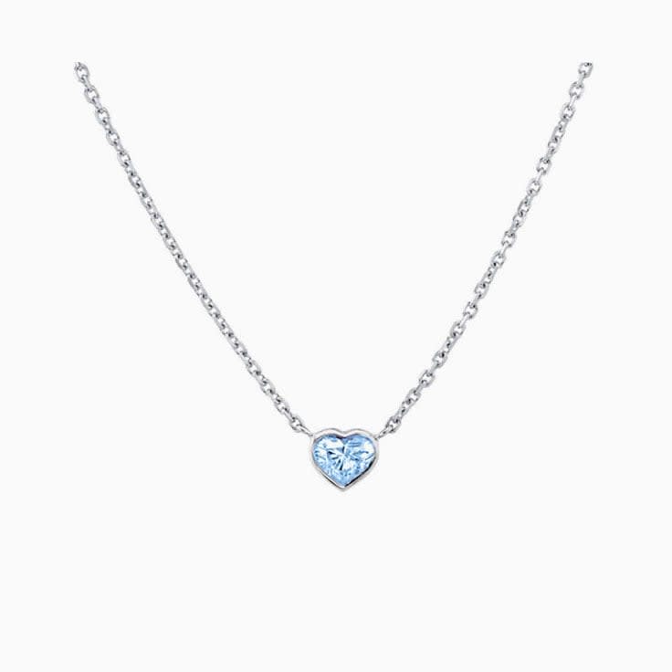 Aquamarine heart necklace