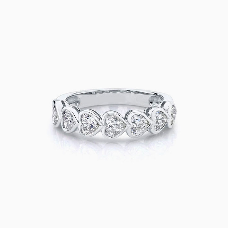 Heart diamond band