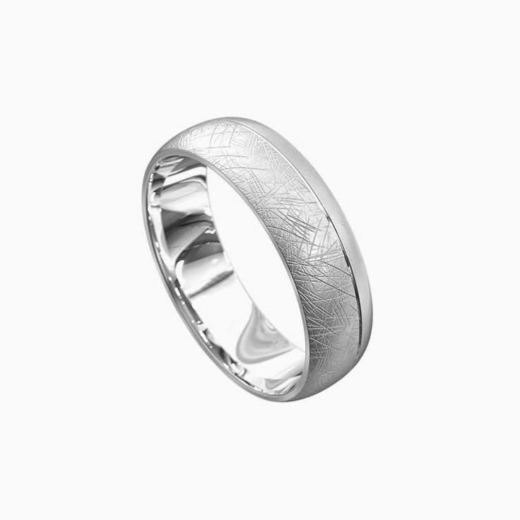 Ice Matt finish mens ring