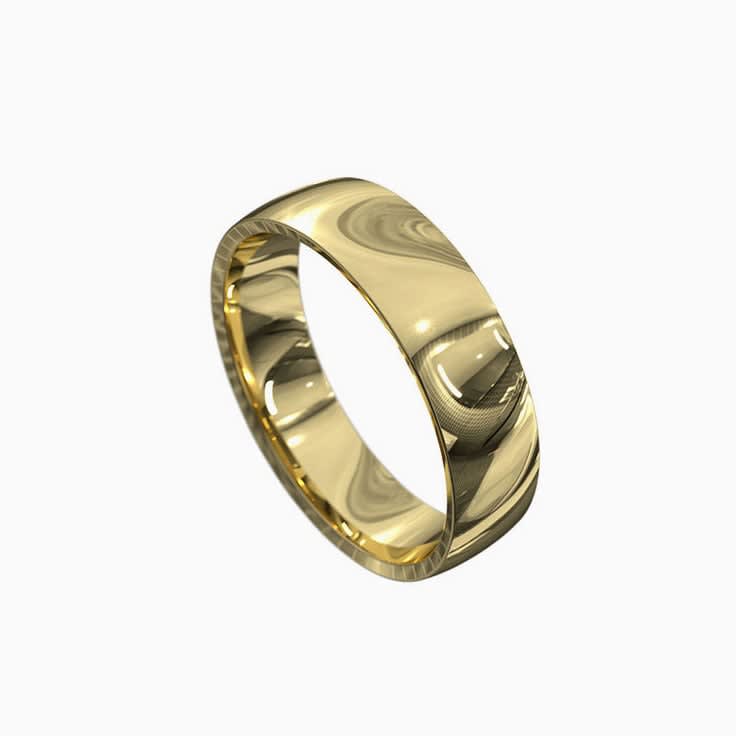 Mens Classic Polished Band