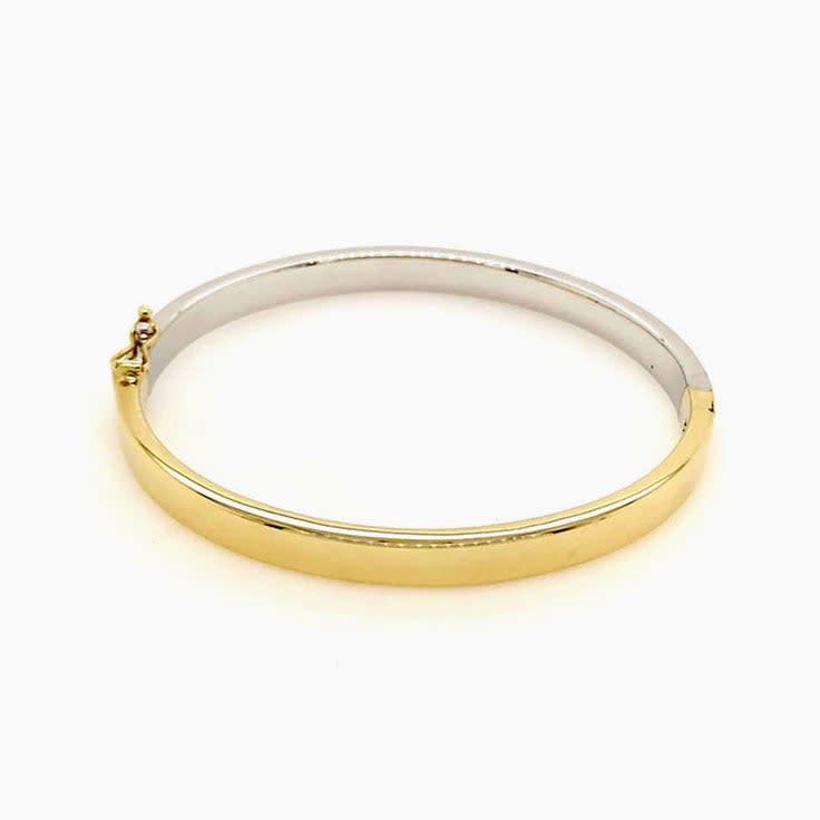 Yellow And White Gold Bangle