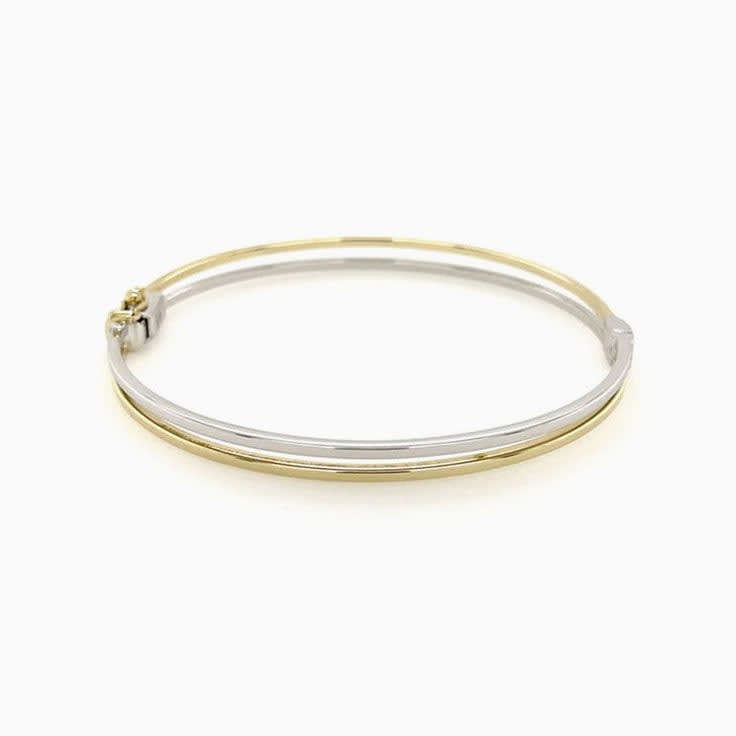 Dual Tone Gold Italian Bangle