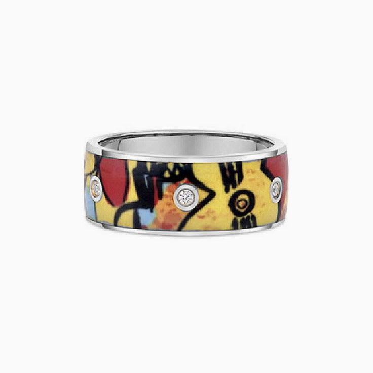 Classic Ceramic Gold Ring