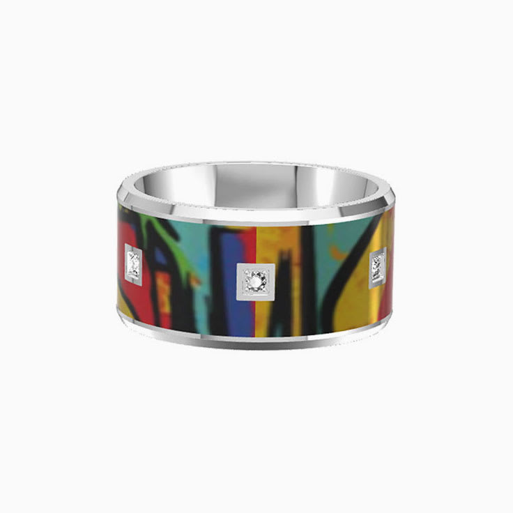 Ceramic Colourful Diamond Ring