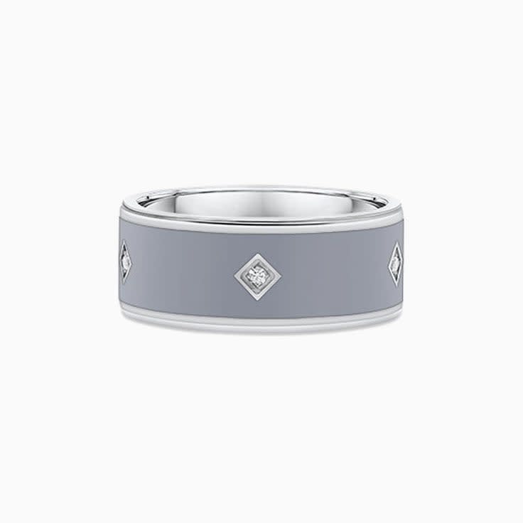Ceramic Grey Gold Ring