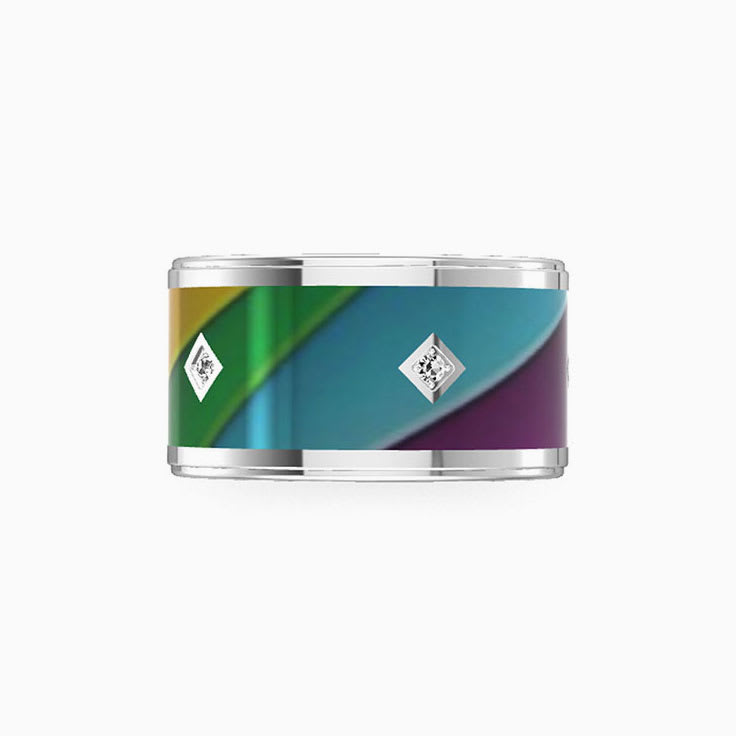 Chromatic Ceramic Gold Ring