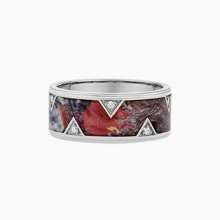 Gold Ceramic Ring With Diamond