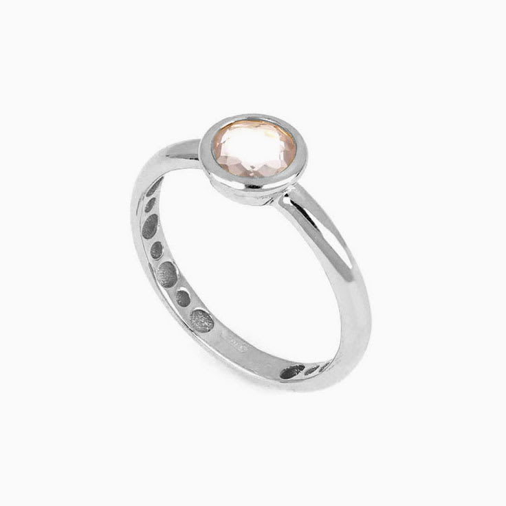Rose Quartz Womens Ring