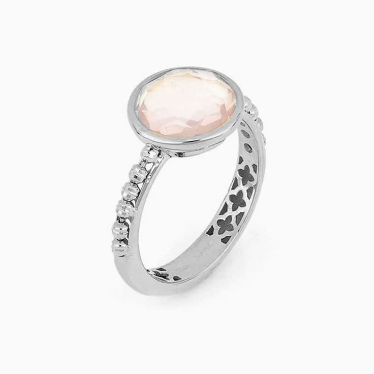 Rose Quartz Gold Ring