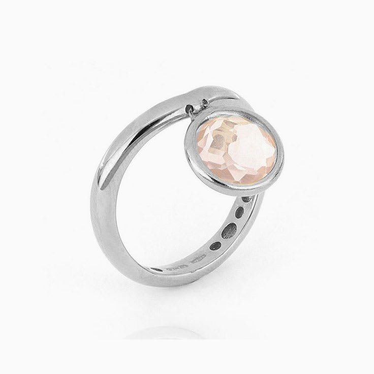 Rose Quartz Charm Ring
