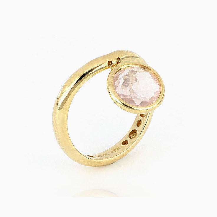 Rose Quartz Charm Ring