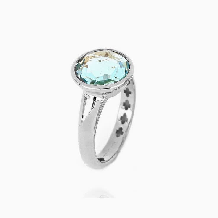 Green Amethyst Gemstone Ring