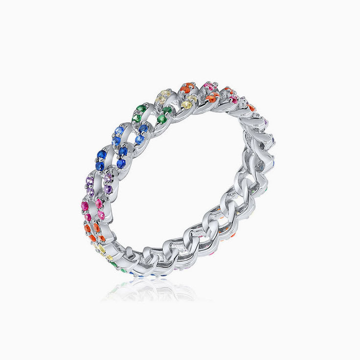 Rainbow Eternity Ring