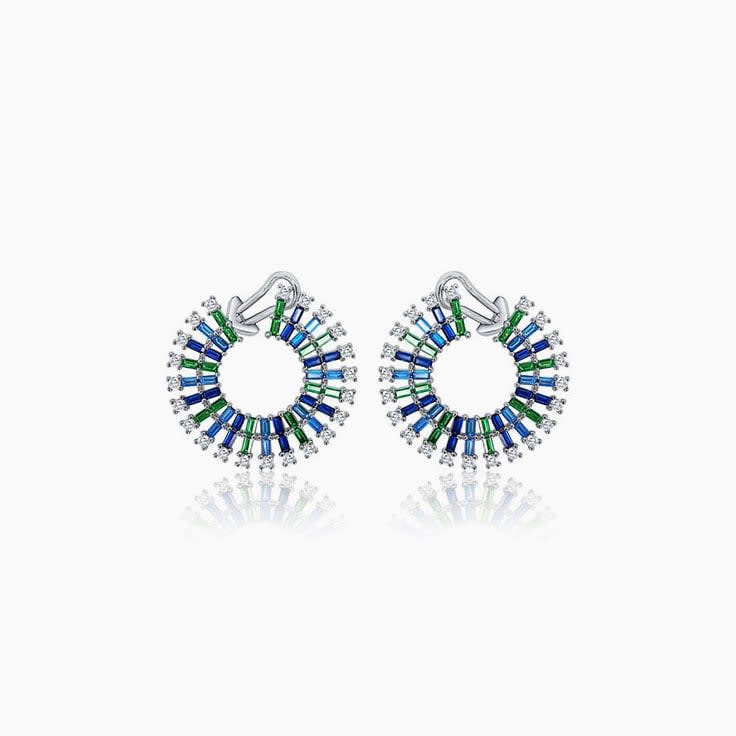 Baguette Gemstone Earrings