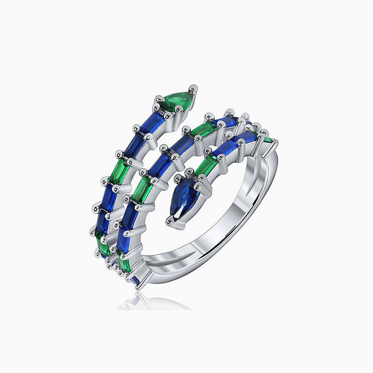 Wrap around tourmaline ring