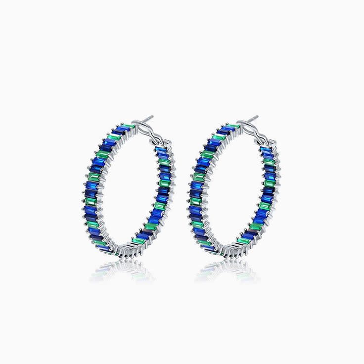 Topaz Gold Hoops