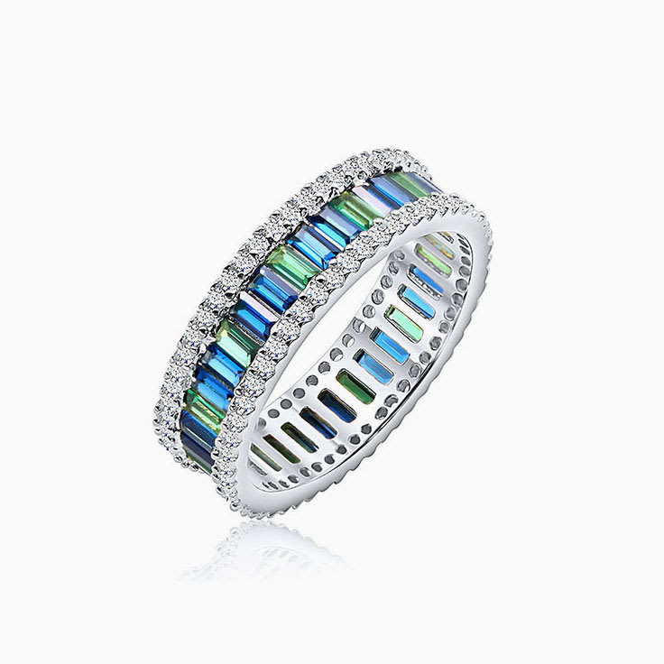 Diamond And Sapphire Band