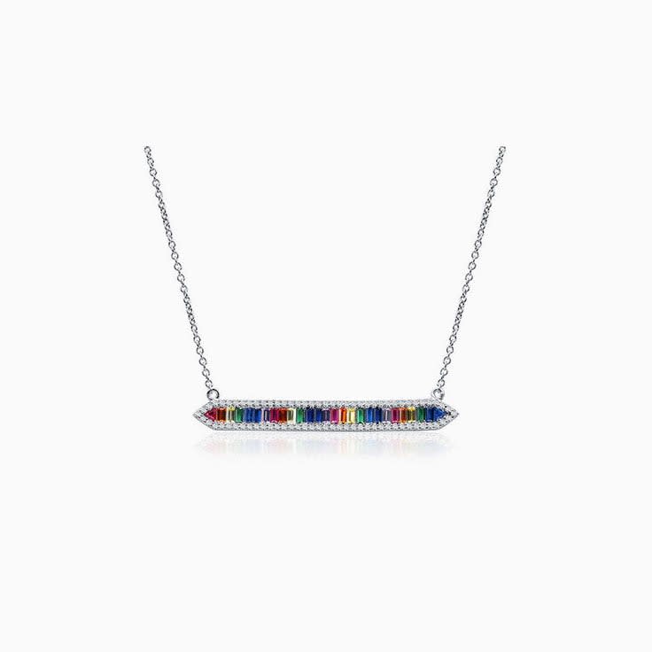 Rainbow Bar Necklace