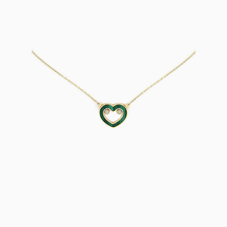 Malachite And Diamond Necklace