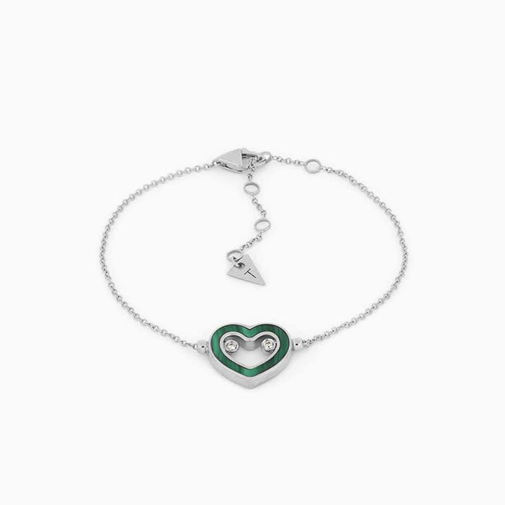 Malachite And Diamond Bracelet