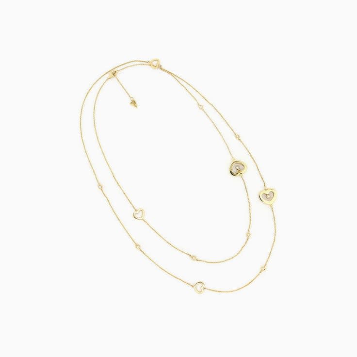 Gold Heart and Diamond Necklace
